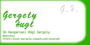 gergely hugl business card
